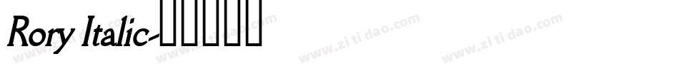 Rory Italic字体转换